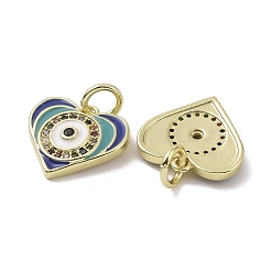 Настоящие 18к позолоченные латунные подвески с микропаве и кубическим цирконием&nbsp;KK-L209-072G-08