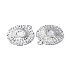 Подвеска-кабошон из нержавеющей стали 304&nbsp;STAS-C066-13P