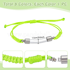 8 шт. браслеты из стеклянных бутылок 8 цветов&nbsp;BJEW-PH01954