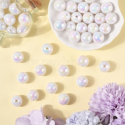 50шт УФ-покрытие Радужные переливающиеся акриловые бусины&nbsp;PACR-YW0001-41