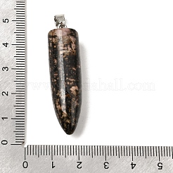 Натуральные родонитовые заостренные подвески&nbsp;G-F820-12H