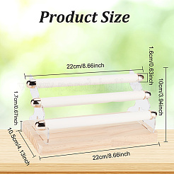 Деревянные и акриловые подставки для колец&nbsp;RDIS-WH0001-30