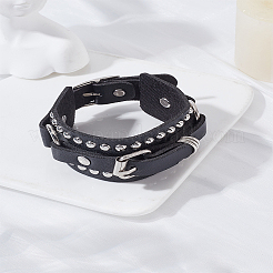 1шт браслеты из искусственной кожи в стиле панк и готика для женщин и мужчин&nbsp;BJEW-LP0002-54