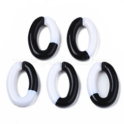 Двухцветные непрозрачные акриловые кольца&nbsp;OACR-S038-035