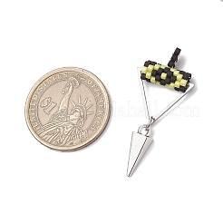 Подвески-глаза из бисера в форме цилиндра&nbsp;PALLOY-MZ00650-02