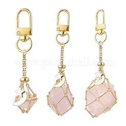 Латунный мешочек макраме пустой держатель для камня кулон украшение&nbsp;HJEW-JM03304