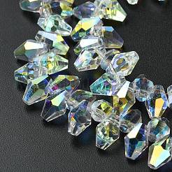 Прозрачные стеклянные бусины гальваническим пряди&nbsp;GLAA-K064-06A-AB01