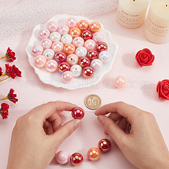 50шт набор непрозрачных акриловых бусин 5 цветов&nbsp;MACR-SP0001-58B