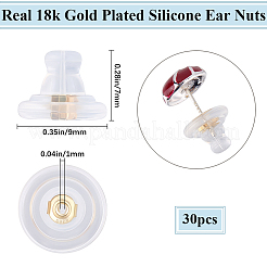 30 шт. Силиконовые гайки для ушей&nbsp;FIND-BBC0002-29G
