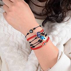 Регулируемые нейлоновые нитки плетеные браслеты из бусин&nbsp;BJEW-SZ0001-52