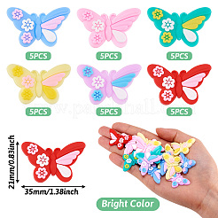 30шт 6 цвета пластиковых кабошонов&nbsp;KY-TA0001-30