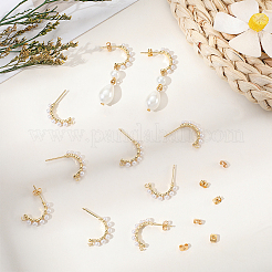 5 пара латунных гвоздиков для сережек с покрытием&nbsp;KK-BBC0020-92