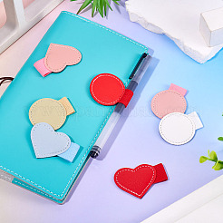 12 шт. двухцветный самоклеящийся держатель для ручки из искусственной кожи&nbsp;AJEW-TA0002-60