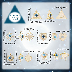 15 шт. 5 стильные подвески из эмалированного сплава с покрытием&nbsp;FIND-SC0004-09