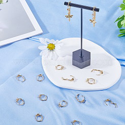 10 пара латунных узлов для сережек-колец&nbsp;KK-BBC0008-51