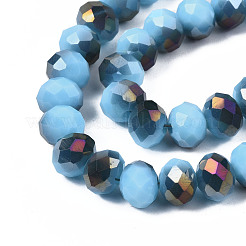 Гальванические непрозрачные стеклянные бусины&nbsp;EGLA-A034-P8mm-F19-1