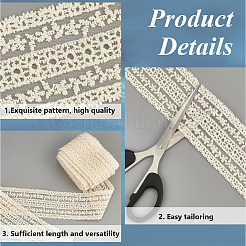 Плоская хлопковая кружевная лента длиной 5 ярд.&nbsp;OCOR-GF0004-71D-01