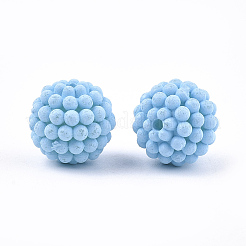 Прорезиненные бисера стиль акриловые&nbsp;LS-MACR-T022-02C