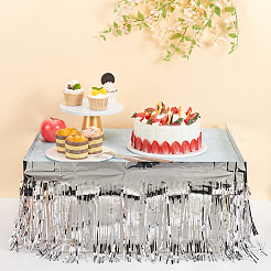 Шторы с бахромой из пластиковой фольги&nbsp;DIY-WH0028-106B