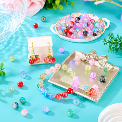 200 шт. 8 цвета прозрачные хрустящие акриловые бусины&nbsp;DACR-TA0001-01