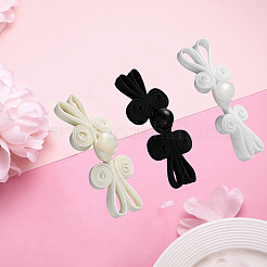 30шт 3 цвета набор пуговиц-узлов ручной работы в китайском стиле с изображением лягушки&nbsp;AJEW-CY0001-49