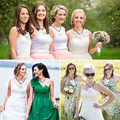 8 комплект из 2-х цветных наборов для самостоятельного изготовления ожерелий из стеклянных рюмок&nbsp;DIY-CP0008-06