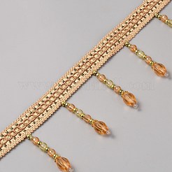 12.6 ярд полиэфирной кружевной ленты с бахромой&nbsp;OCOR-WH0091-13A