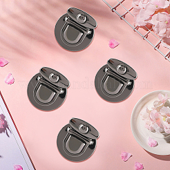 6 шт. плоские круглые застежки-защелки из сплава для сумок&nbsp;FIND-CP0003-23B