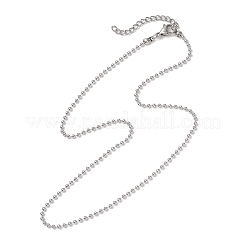 Ожерелья из шариковой цепочки из нержавеющей стали 304 толщиной 2 мм&nbsp;NJEW-JN05800