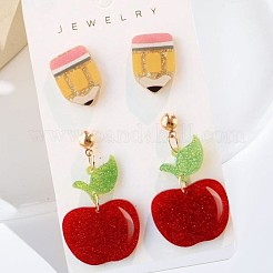 2 пара акриловых висячих сережек-гвоздиков&nbsp;FS-WG828AA-01