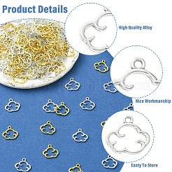 120 шт. 2 стиля подвески из сплава в тибетском стиле&nbsp;TIBE-YW0002-05