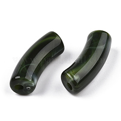 Непрозрачные двухцветные акриловые бусины&nbsp;X-MACR-ZX023-01B