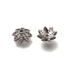 Колпачки для бусин из прозрачного кубического циркония из латуни&nbsp;KK-Z126-24P