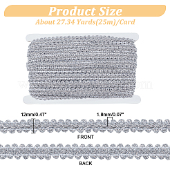 Отделка плетеным кружевом из полиэстера длиной 25 м.&nbsp;OCOR-PH0003-86B-01