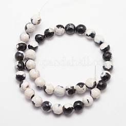 Бусы из натурального огненного агата с потрескиванием&nbsp;X-G-K166-06F-10mm-12