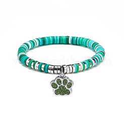 Наборы эластичных браслетов ручной работы из полимерной глины хейши&nbsp;BJEW-JB08767