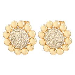 Серьги-гвоздики из циркония&nbsp;LS-EJEW-A151-02B-G