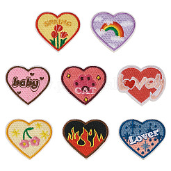 Сердце полиэстер компьютерная вышивка ткань термоприклеиваемые/пришивные заплатки&nbsp;PATC-TAC0011-01