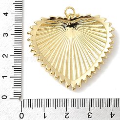 Подвески в форме сердца из латуни&nbsp;KK-H529-62C-G