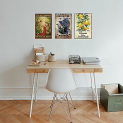 6 шт. 6-х стилистическая винтажная металлическая жестяная табличка&nbsp;AJEW-GL0001-83B