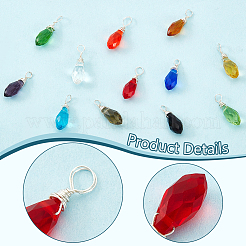 72шт 12 цвета стеклянный кулон&nbsp;PALLOY-PH01672