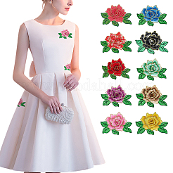 10 шт. 10 цвета компьютеризированная вышивка ткань утюгом / пришить патчи&nbsp;EMBR-ME0001-10