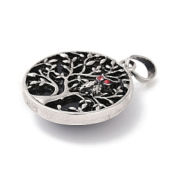 Натуральное обсидиановое древо жизни с подвесками в виде совы&nbsp;G-L524-15AS-10