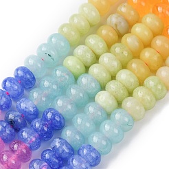 Нити градиентных бусин из натурального белого нефрита&nbsp;G-NH0006-A13-01