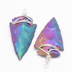 Гальваническим кварцевые большие подвески&nbsp;G-G908-02P