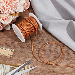 Круглый шнур из воловьей кожи длиной 20 метр.&nbsp;WL-WH0015-01B-01