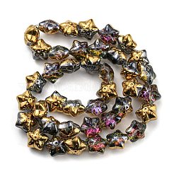 Полупокрытые гальваническим способом прозрачные стеклянные бусины&nbsp;EGLA-G037-07A-HP01