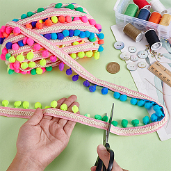 10 ярд полиэстеровых лент для помпонов с кисточками&nbsp;DIY-PH0033-31