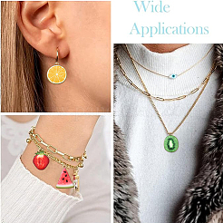 32шт 8 стиля подвески из легкого золотого сплава с эмалью&nbsp;ENAM-YW0005-48