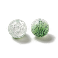 Двухцветные акриловые бусины с кракле&nbsp;OACR-G029-02D